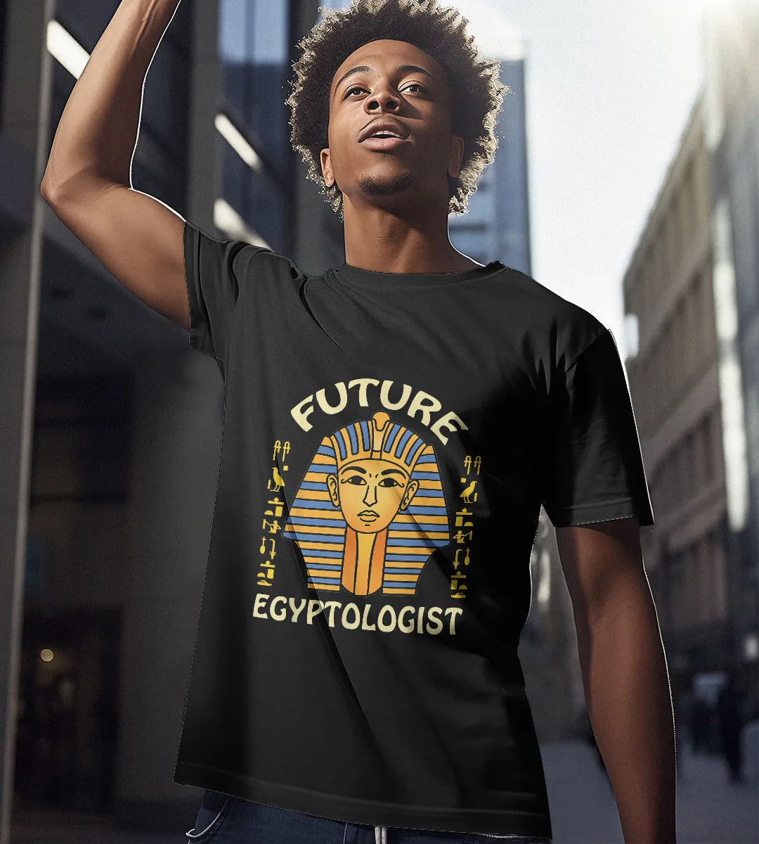 1sttheworld T-Shirt - Future Egyptologist Ancient T-Shirt Black A35
