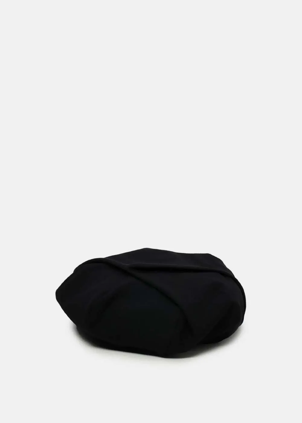 Black Beret With Tucks