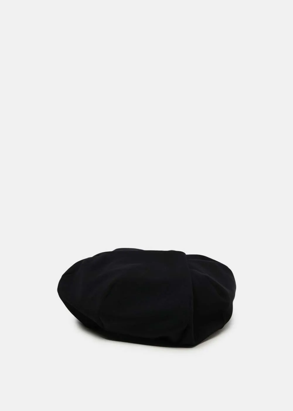 Black Beret With Tucks