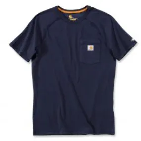 Carhartt&#x20;100410&#x20;Force&#x20;T-Shirt&#x20;Cotton&#x20;s&#x2F;s&#x20;-&#x20;Navy