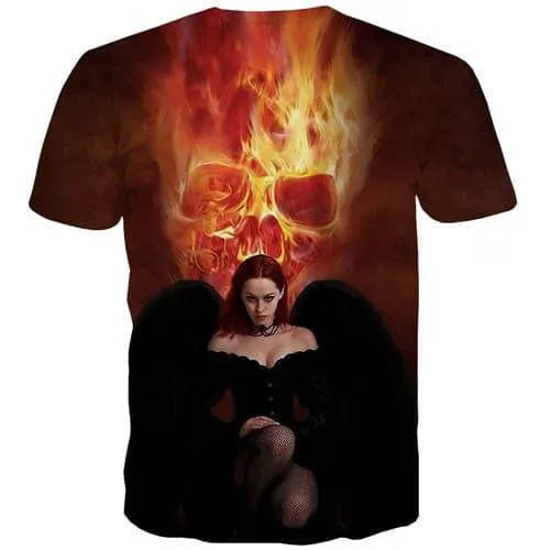 Flame T-shirt Men Anime T-shirts 3d Sulcan Shirt Print Funny T shirts Funny Short Sleeve summer Men women Tee Slim Sport