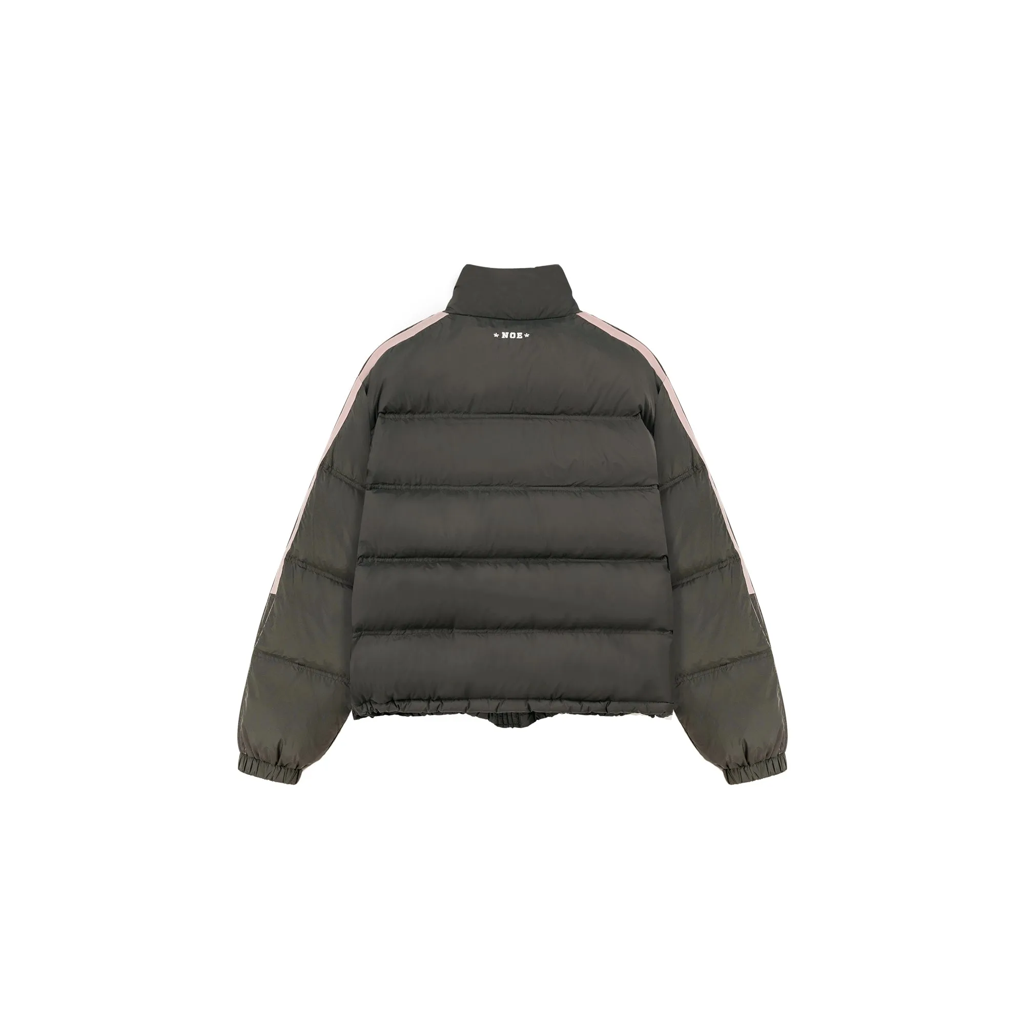 Logo Duck Down High Neck Padded Jacket