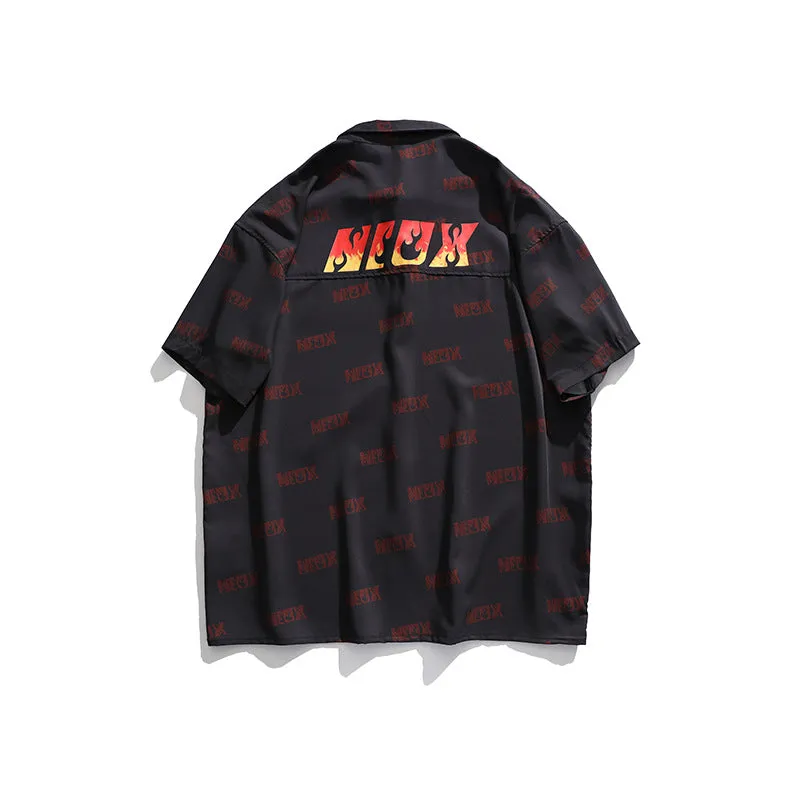 Men's T-Shirt Summer Men's Case Printed Shirt Casual Short Sleeve