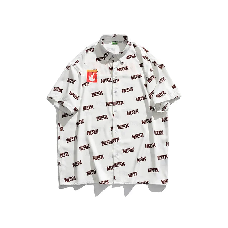 Men's T-Shirt Summer Men's Case Printed Shirt Casual Short Sleeve