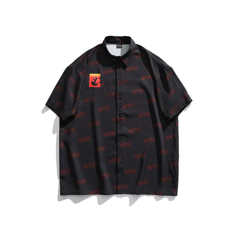 Men's T-Shirt Summer Men's Case Printed Shirt Casual Short Sleeve