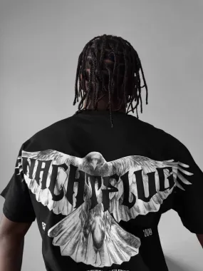 Oversize "Nachtflug" T-Shirt - Black