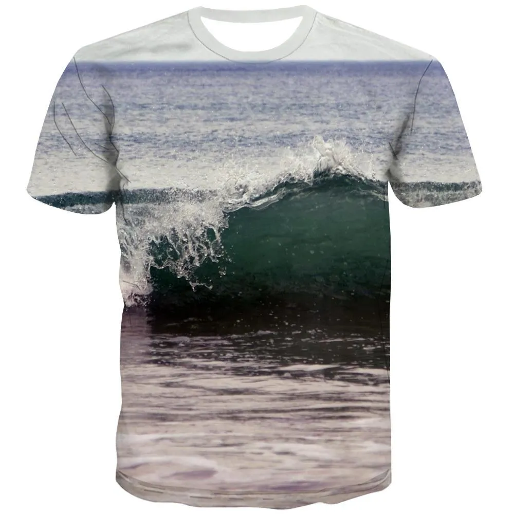 surf T shirts Men The sea Tshirt Printed sport Tshirts Casual Cool Tshirt Anime