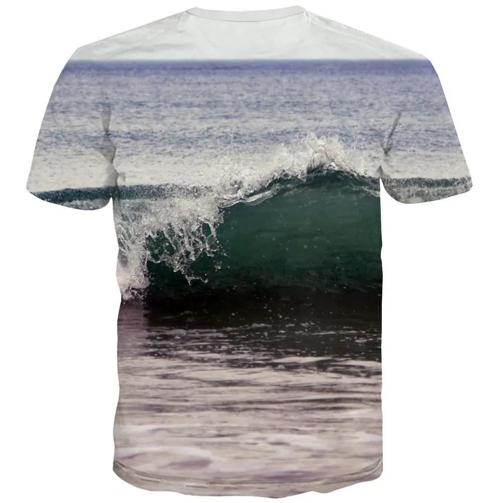 surf T shirts Men The sea Tshirt Printed sport Tshirts Casual Cool Tshirt Anime