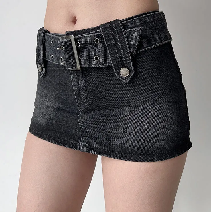 Wenkouban - Hot Girl Denim Mini Skirt