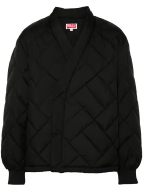 Wrap-Design Padded Jacket