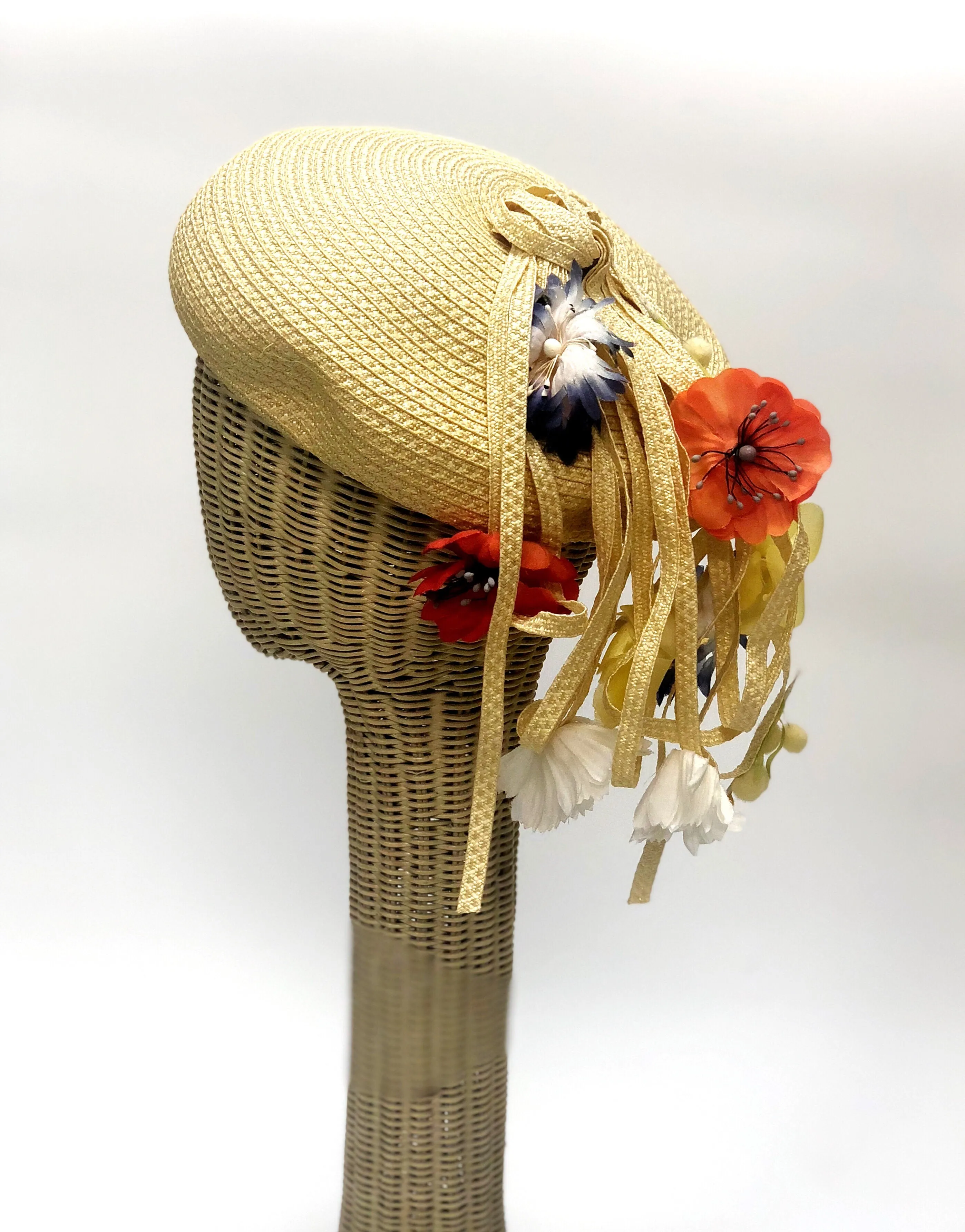 Yves Saint Laurent Vintage Floral Beret